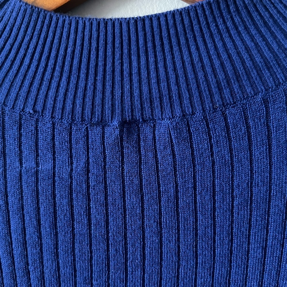 Topshop Blue Ribbed Sweater - Picture 6 of 6